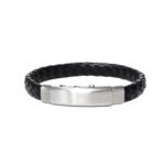 BORSARI PULSERA ACERO CAUCHO NEGRO