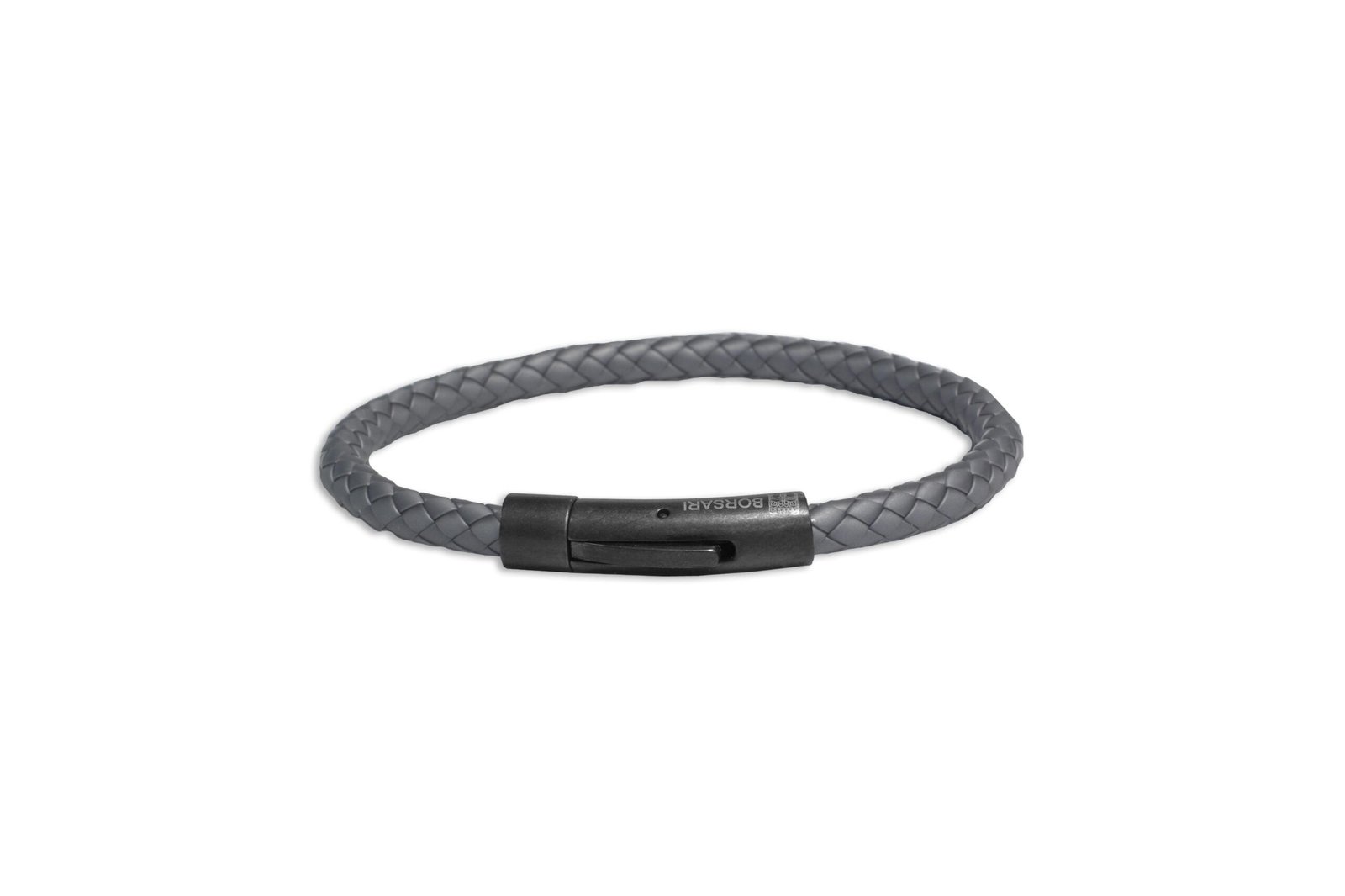 575b0a4fb61745a582c9f13dba09e1a2 BORSARI PULSERA ACERO CAUCHO GRIS - Imagen 1