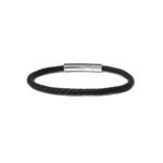 BORSARI PULSERA ACERO CAUCHO NEGRO