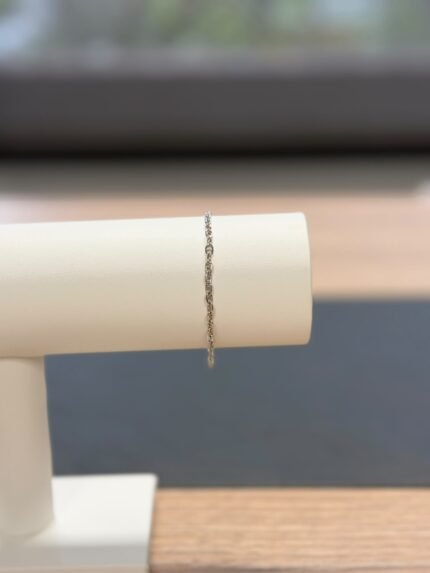Pulsera oro blanco italiano 17cm 2,6 gramos