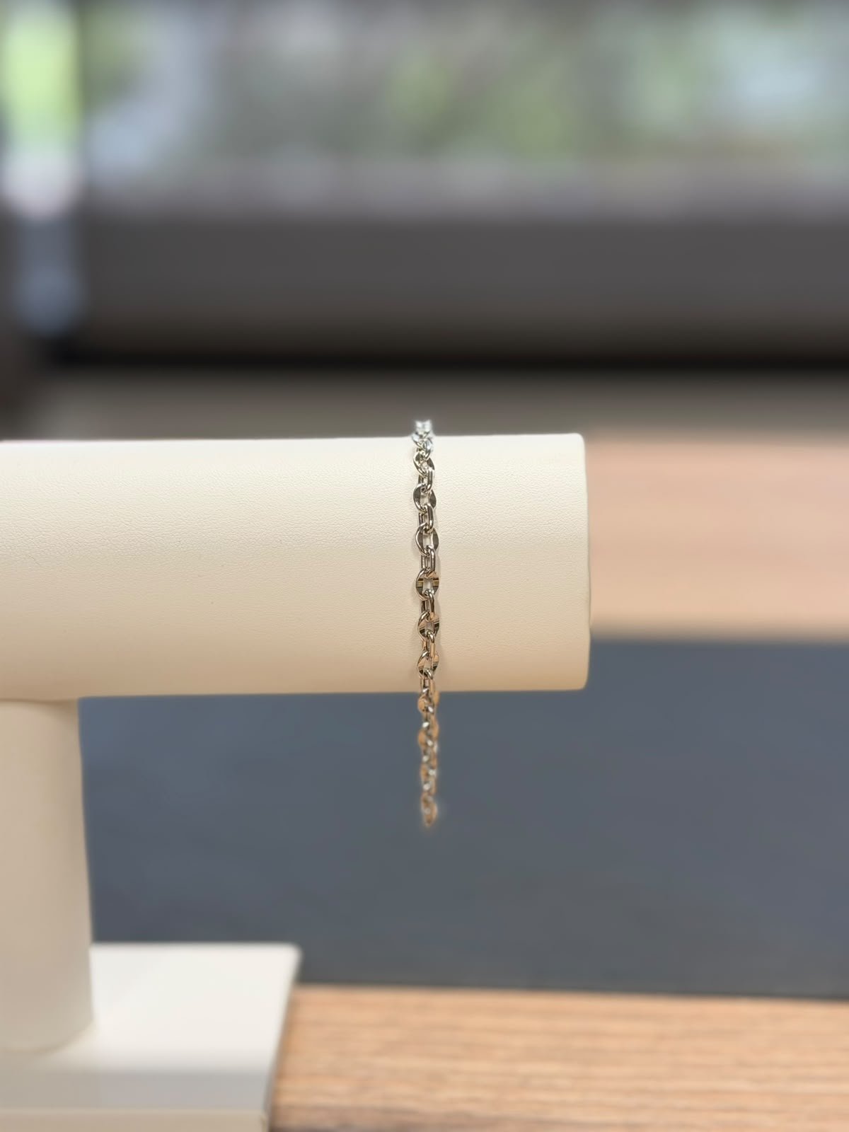 42 Pulsera oro blanco italiano 20cm 5,5 gramos - Imagen 1