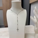 Rosario oro blanco italiano 40cm 5,6 gramos
